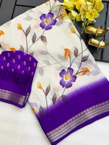 Vastrangan brush print wholesale saree centre